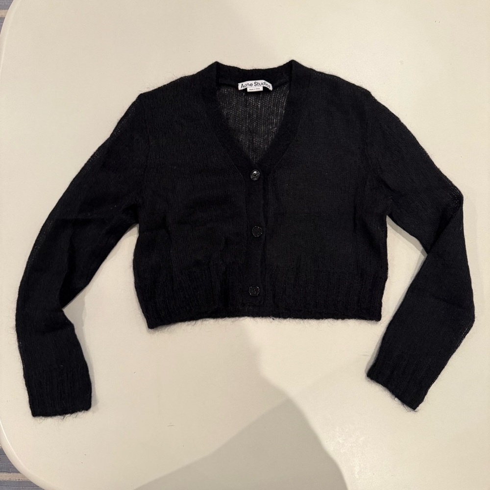 LIKE NEW - Acne Studios Black Mesh Caridgan sz L